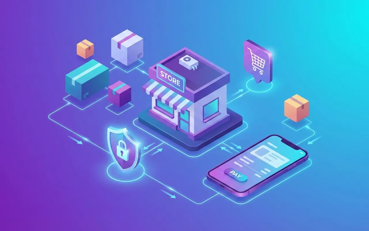 E-commerce service illustration